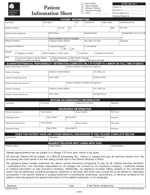 Riverside Medical Clinic Patient Information Form