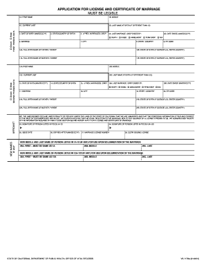 California Marriage License Application
