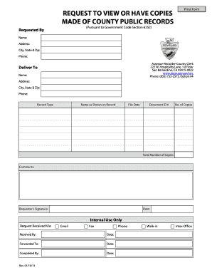 Public Records Request Form