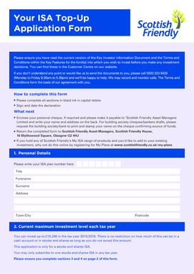 ISA Top-Up Application Form