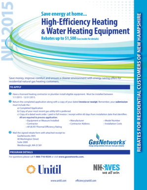 New Hampshire High-Efficiency Heating Rebate Application