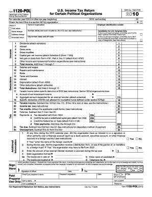 Form 1120-POL US Income Tax Return for Political Organizations