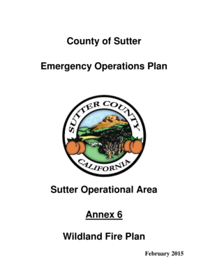 Annex 6 - Wildland Fire Plan - Sutter County Government - co sutter ca