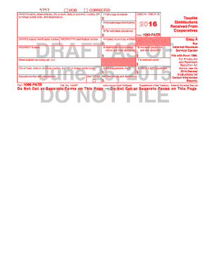 IRS Form 1099-PATR Draft