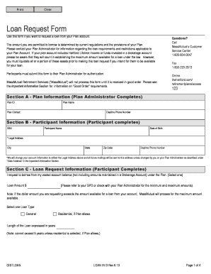MassMutual Loan Request Form