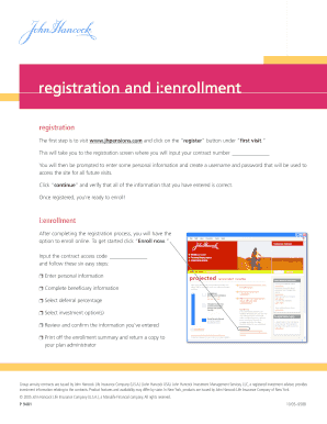 John Hancock Pension Registration and Enrollment Form