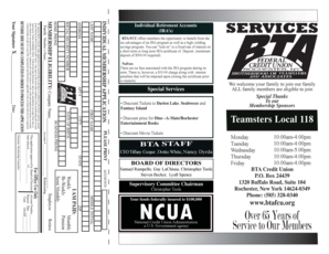 BTA Federal Credit Union Membership Application