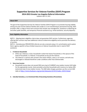 Supportive Services for Veteran Families Referral Form