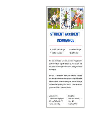 Student Accident Insurance Enrollment Form