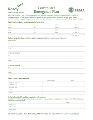 Commuter Emergency Plan