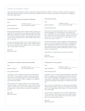 Patient Termination Letter