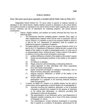 PPRA Notice and Consent Form