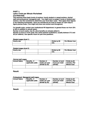 Labor and Digital Image Production Costs Worksheet