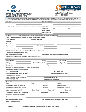 Wrightway Accident Report Form