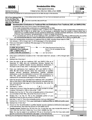 IRS Form 8606 Nondeductible IRAs
