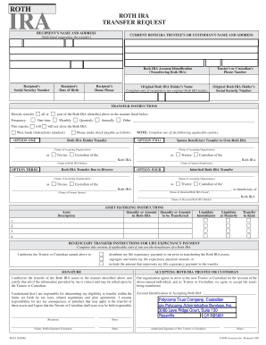 Roth IRA Transfer Request Form