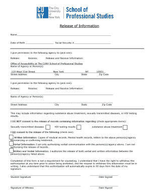 Release of Information Form