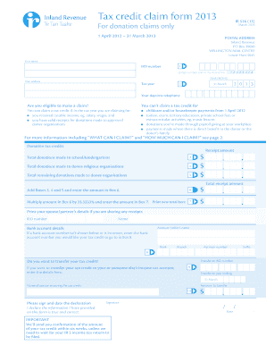 IR 526 Donation Tax Credit Claim Form