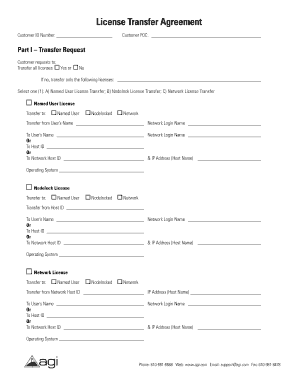 License Transfer Agreement