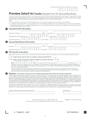 Premiere Select IRA Spouse Beneficiary Transfer Form