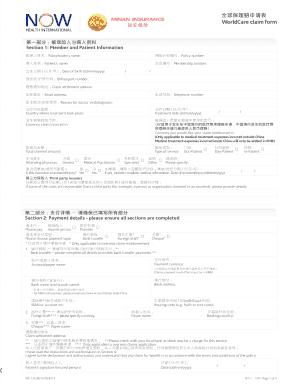 WorldCare Medical Claim Form