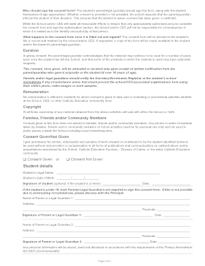 Media and Communications Consent Form