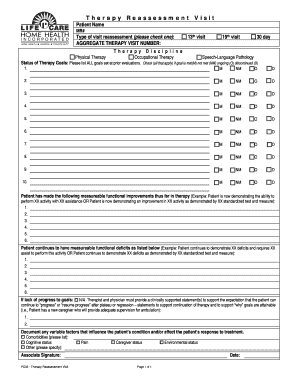 Therapy Reassessment Visit Form