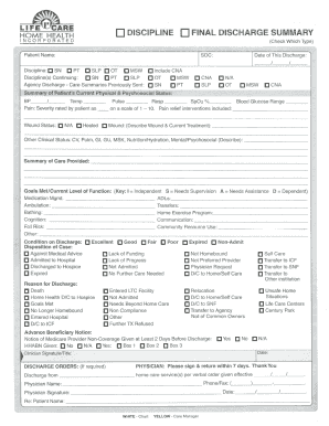 Home Health Final Discharge Summary