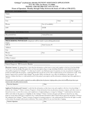 Gelnique Patient Assistance Application