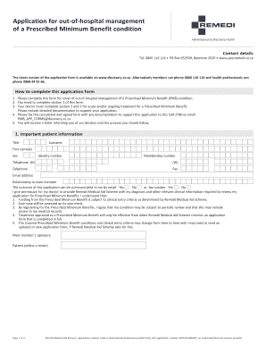 Remedi PMB Application Form