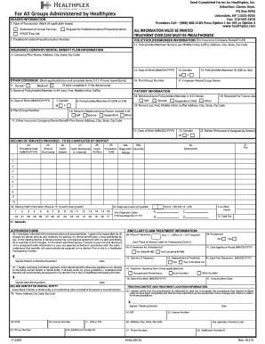 Healthplex Dental Claim Form