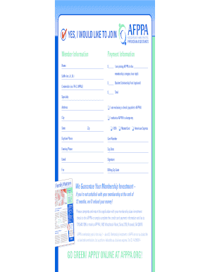 AFPPA Membership Application