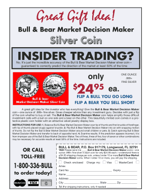 Bull & Bear Market Decision Maker Coin Order Form