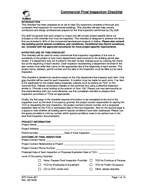 Commercial Final Inspection Checklist