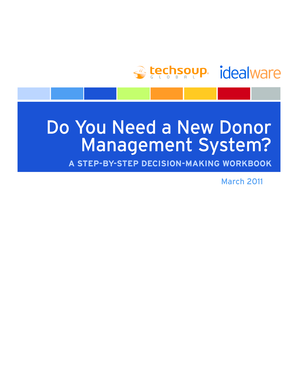 Donor Management System Decision Workbook