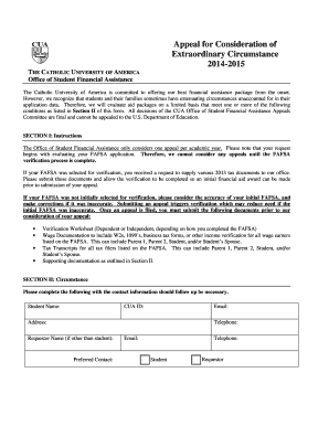 Appeal for Financial Aid