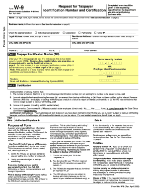 Massachusetts Substitute W-9 Form