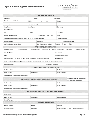 Quick Submit App for Term Insurance
