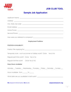 Job Application Form