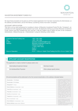 Waverton Investment Funds Account Application
