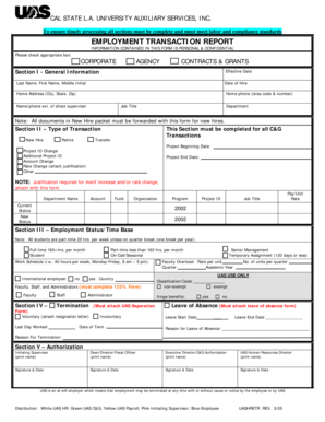 Employment Transaction Report