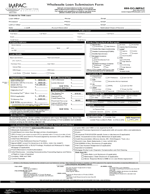 Wholesale Loan Submission Form