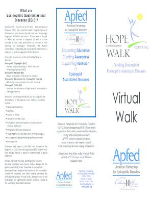 APFED Hope Walk Pledge Form