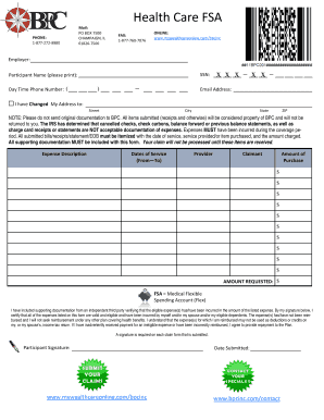 Health Care FSA Claim Form
