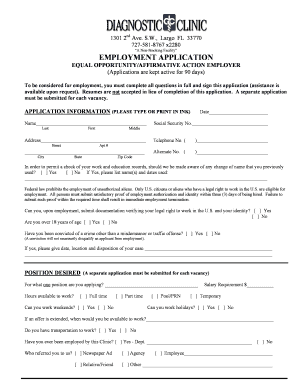 Employment Application Form