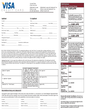 Credit Card Application Form