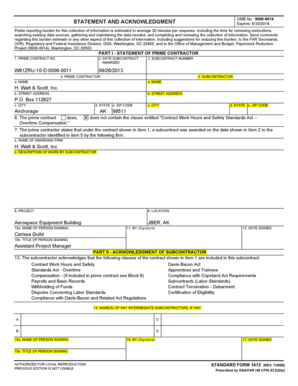 Statement and Acknowledgment Form 1413