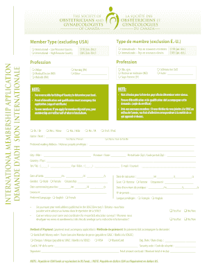 International Membership Application