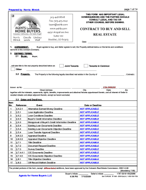 Colorado Real Estate Purchase Agreement
