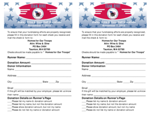 Disney Wine & Dine Half Marathon Donation Form